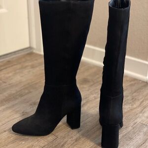 Steve Madden Ninny Black Nubuck Boots